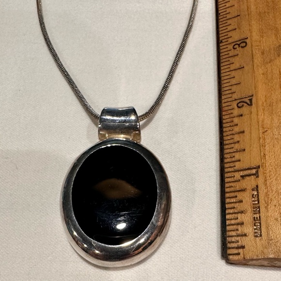 Black and Silver Necklace - Picture 2 of 3